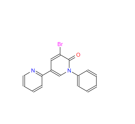 3-溴-5-(2-吡啶基)-1-苯基-1,2-二氫吡啶-2-酮,3-Bromo-5-(2-pyridyl)-1-phenyl-1,2-dihydropyridin-2-one