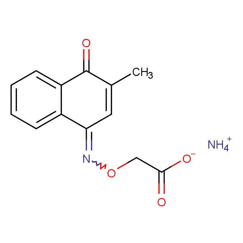 甲萘多昔,ammonium 1,4-dihydro-3-methyl-4-oxo-1-naphthylideneaminooxyacetate