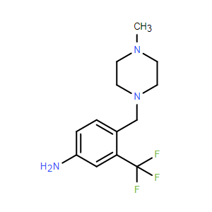 3-三氟甲基-4-[(4-甲基哌嗪-1-基)甲基]苯胺,4-((4-Methylpiperazin-1-yl)methyl)-3-(trifluoromethyl)aniline