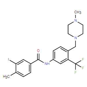 3-碘-4-甲基-N-(4-((4-甲基哌嗪-1-基)甲基)-3-(三氟甲基)苯基)苯甲酰胺,3-Iodo-4-methyl-N-(4-((4-methylpiperazin-1-yl)methyl)-3-(trifluoromethyl)phenyl)benzamide