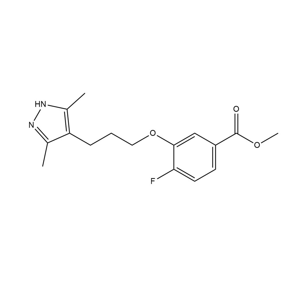 3-{[3-(3,5-二甲基-1H-吡唑-4-基)丙基]氧基}-4-氟苯甲酸甲酯,Methyl 3-(3-(3,5-dimethyl-1H-pyrazol-4-yl)propoxy)-4-fluorobenzoate