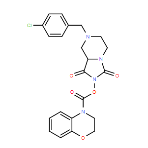 7-(4-氯芐基)-1,3-二氧代六氫咪唑并[1,5-a]吡嗪-2(3H)-基 2H-苯并[b][1,4]惡嗪-4(3H)-羧酸酯,7-(4-Chlorobenzyl)-1,3-dioxohexahydroimidazo[1,5-a]pyrazin-2(3H)-yl 2H-benzo[b][1,4]oxazine-4(3H)-carboxylate