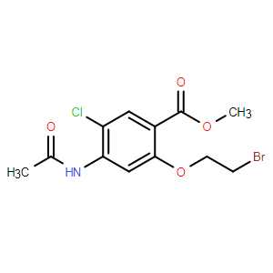 4-乙酰氨基-2-（2-溴乙氧基）-5-氯苯甲酸甲酯,Methyl 4-acetamido-2-(2-bromoethoxy)-5-chlorobenzoate