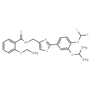 N-((2-(4-(二氟甲氧基)-3-異丙氧基苯基)惡唑-4-基)甲基)-2-乙氧基苯甲酰胺,N-((2-(4-(Difluoromethoxy)-3-isopropoxyphenyl)oxazol-4-yl)methyl)-2-ethoxybenzamide