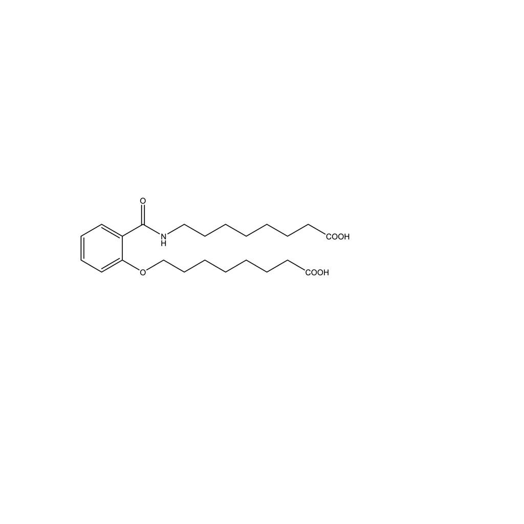 8-[2-(7-羧基庚氧基)苯甲酰胺]辛酸,8-(2-((7-carboxyheptyl)carbamoyl)phenoxy)octanoic acid