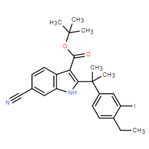 6-氰基-2-(2-(4-乙基-3-碘苯基)丙-2-基)-1H-吲哚-3-羧酸叔丁酯