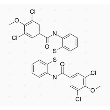 多替诺德杂质61,N,N'-(disulfanediylbis(2,1-phenylene))bis(3,5-dichloro-4-methoxy-N-methylbenzamide)