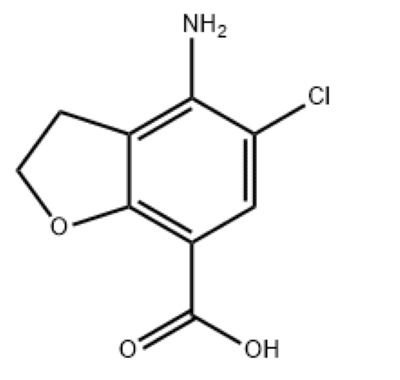 4-氨基-5-氯-2,3-二氫苯并呋喃-7-羧酸,4-amino-5-chloro-2,3-dihydrobenzofuran-7-carboxylic acid