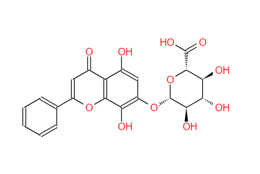 去甲漢黃芩素-7-O-葡萄糖醛酸苷,Glychionide A