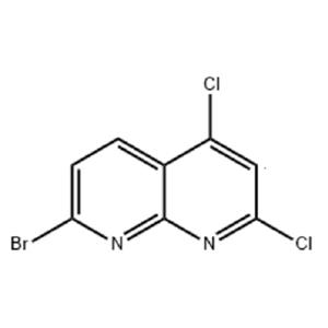 1,8-Naphthyridine, 7-bromo-2,4-dichloro-,1,8-Naphthyridine, 7-bromo-2,4-dichloro-
