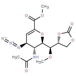 (4S,5R,6R,7S,8R)-5-(Acetylamino)-2,6-anhydro-4-azido-3,4,5-trideoxy-7-O-methyl-D-glycero-D-galacto-non-2-enonic Acid Methyl Ester Cyclic 8,9-Carbonate,(4S,5R,6R,7S,8R)-5-(Acetylamino)-2,6-anhydro-4-azido-3,4,5-trideoxy-7-O-methyl-D-glycero-D-galacto-non-2-enonic Acid Methyl Ester Cyclic 8,9-Carbonate