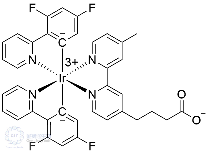雙(4,6-二氟-2-(2-吡啶基)苯基-C2,N)(4-甲基-4'-丙基羧基-2,2'-醛吡啶基)銥,Bis(4,6-difluoro-2-(2-pyridyl) phenyl-C2,N)(4-methyl-4'-propyl carboxyl-2,2'-al pyridyl) Iridium