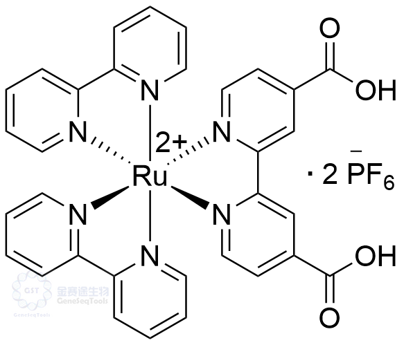 雙(2,2'-聯吡啶)(4,4'-二羧基-2,2'-聯吡啶)釕(II)雙六氟磷酸鹽,Bis(2,2'-bipyridyl)(4,4'-dicarboxyl-2,2'-bipyridyl)ruthenium(II) bishexafluorophosphate
