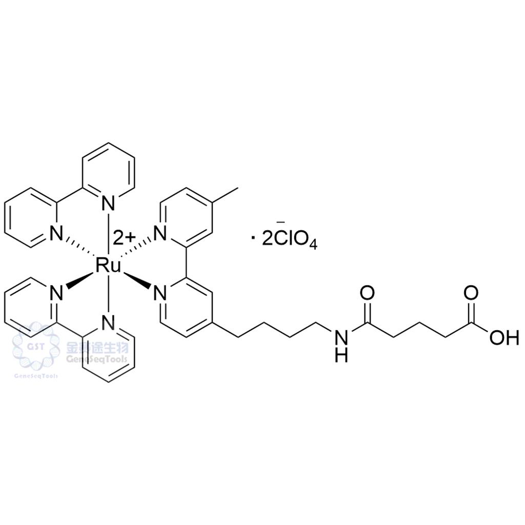 雙(2,2'-聯(lián)吡啶-κN1,κN1')[5-[[4-(4'-甲基-2,2'-聯(lián)吡啶-4-基-κN1,κN1')丁基]氨基]-5-氧代戊酸]二高氯酸釕(1+),Bis(2,2'-bipyridine-κN1,κN1')[5-[[4-(4'-methyl-2,2'-bipyridin-4-yl-κN1,κN1')butyl]amino]-5-oxopentanoato]ruthenium(1+) diperchlorate