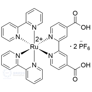64189-98-6 | Bis(2,2'-bipyridyl)(4,4'-dicarboxyl-2,2'-bipyridyl)ruthenium(II) bishexafluorophosphate