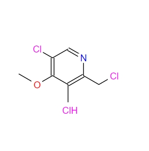 2-氯甲基-3-甲基-4-甲氧基-5-氯吡啶鹽酸鹽,Pyridine, 5-chloro-2-(chloromethyl)-4-methoxy-3-methyl-, hydrochloride (1:1)
