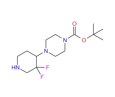 4-(3,3-二氟哌啶-4-基)哌嗪-1-甲酸叔丁酯,1-Piperazinecarboxylic acid, 4-(3,3-difluoro-4-piperidinyl)-, 1,1-dimethylethyl ester