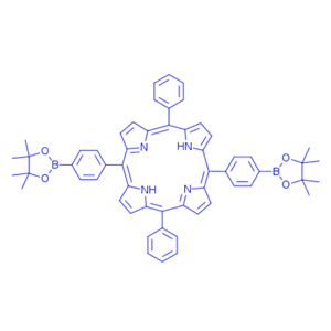 5,15-bis[4-(4,4,5,5-tetramethyl-1,3,2-dioxaborolan-2-yl)phenyl]-10,20-diphenylporphyrin,5,15-bis[4-(4,4,5,5-tetramethyl-1,3,2-dioxaborolan-2-yl)phenyl]-10,20-diphenylporphyrin