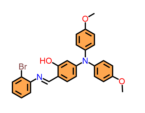 (E)-5-(bis(4-methoxyphenyl)amino)-2-(((2-bromophenyl)imino)methyl)phenol,(E)-5-(bis(4-methoxyphenyl)amino)-2-(((2-bromophenyl)imino)methyl)phenol