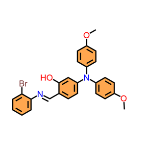 (E)-5-(bis(4-methoxyphenyl)amino)-2-(((2-bromophenyl)imino)methyl)phenol,(E)-5-(bis(4-methoxyphenyl)amino)-2-(((2-bromophenyl)imino)methyl)phenol