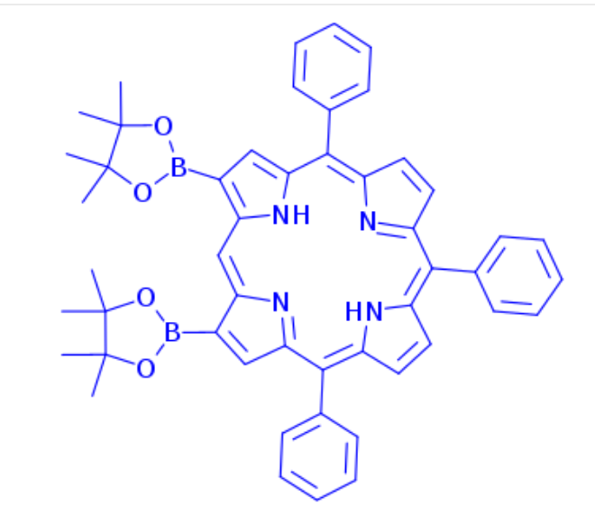 5,10,15-triphenyl-2,18-bis(4,4,5,5-tetramethyl-1,3,2-dioxaborolan-2-yl)porphyrin,5,10,15-triphenyl-2,18-bis(4,4,5,5-tetramethyl-1,3,2-dioxaborolan-2-yl)porphyrin