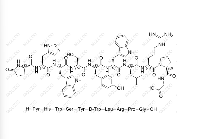 曲普瑞林游离酸杂质A;Triptorrelin Related Compound C,Triptorelin USP Related Compound C