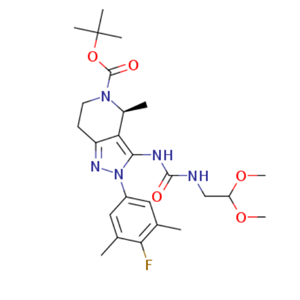 (S)-3-(3-(2,2-二甲氧基乙基)脲基)-2-(4-氟-3,5-二甲基苯基)-4-甲基-2,4,6,7-四氢-5H-吡唑并[4,3-C]吡啶-5-羧酸叔丁酯 2212021-60-6