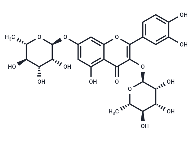 槲皮素-3,7-二-O-鼠李糖苷,Quercetin 3,7-di-O-rhamnoside