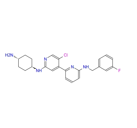 N2'-(反式-4-氨基环己基)-5'-氯-N6-[(3-氟苯基)甲基]-[2,4'-联吡啶]-2',6-二胺,4-N-[5-chloro-4-[6-[(3-fluorophenyl)methylamino]pyridin-2-yl]pyridin-2-yl]cyclohexane-1,4-diamine
