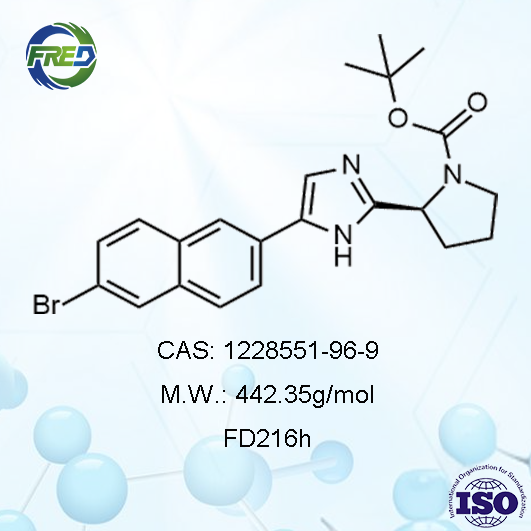 (S)-2-(5-(6-溴萘-2-基)-1H-咪唑-2-基)吡咯烷-1-羧酸叔丁酯,(S)-tert-butyl 2-(5-(6-bromonaphthalen-2-yl)-1H-imidazol-2-yl)pyrrolidine-1-carboxylate
