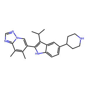 2-(7,8-二甲基-[1,2,4]三唑并[1,5-a]吡啶-6-基)-5-(4-哌啶基)-3-丙-2-基-1H-吲哚