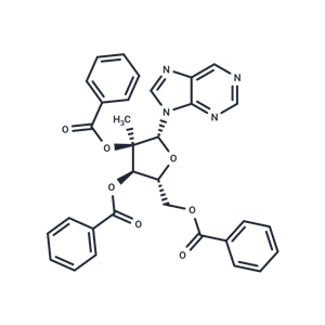 化合物 9-(2-C-methyl-2,3,5-tri-O-benzoyl -β-D-ribofuranosyl) purine|TNU0776|TargetMol
