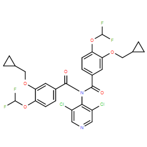 3-(環(huán)丙基甲氧基)-N-(3-(環(huán)丙基甲氧基)-4-(二氟甲氧基)苯甲酰基)-N-(3,5-二氯吡啶-4-基)-4-(二氟甲氧基)苯甲酰胺