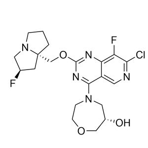 1,4-Oxazepin-6-ol, 4-[7-chloro-8-fluoro-2-[[(2R,7aS)-2-fluorotetrahydro-1H-pyrrolizin-7a(5H)-yl]methoxy]pyrido[4,3-d]pyrimidin-4-yl]hexahydro-, (6S)-