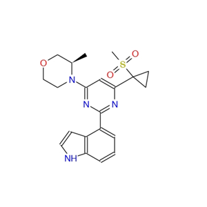 AZ20,(R)-4-(2-(1H-Indol-4-yl)-6-(1-(methylsulfonyl)cyclopropyl)pyrimidin-4-yl)-3-methylmorpholine