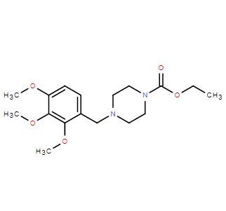 4-(2,3,4-三甲氧基芐基)哌嗪-1-甲酸乙酯,ethyl 4-(2,3,4-trimethoxybenzyl)piperazine-1-carboxylate