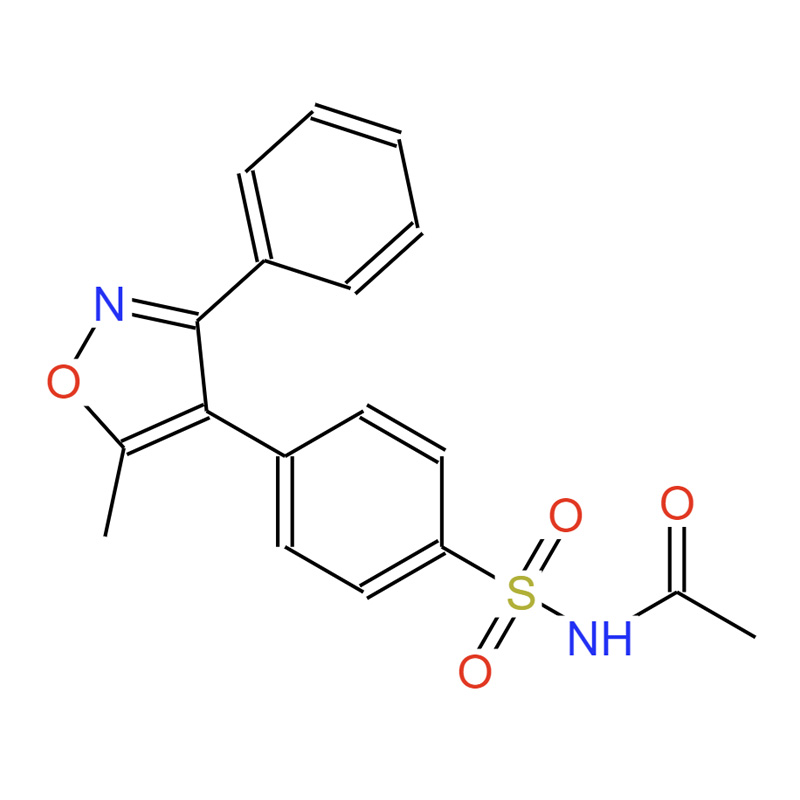 N-[[4-(5-甲基-3-苯基-4-異惡唑基)苯基]磺?；鵠乙酰胺,N-ACETYL-4-(5-METHYL-3-PHENYL-ISOXAZOL-4-YL)-BENZENESULFONAMIDE