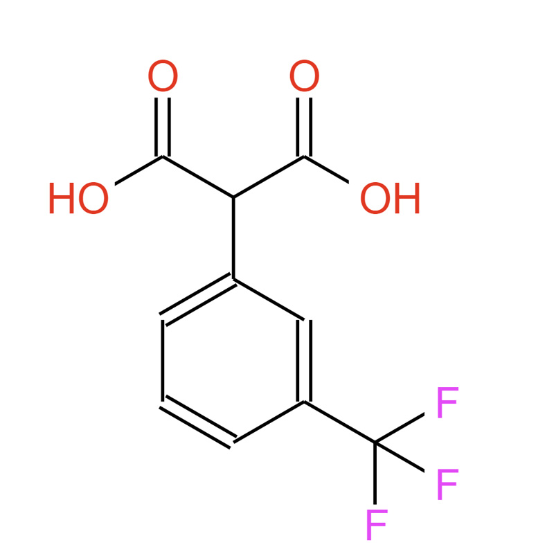 2-[3-(三氟甲基)苯基]丙二酸,Propanedioic acid, 2-[3-(trifluoromethyl)phenyl]-