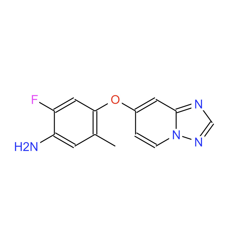 4-([1,2,4]三唑并[1,5-A]吡啶-7-基氧基)-2-氟-5-甲基苯胺,Benzenamine, 2-fluoro-5-methyl-4-([1,2,4]triazolo[1,5-a]pyridin-7-yloxy)-