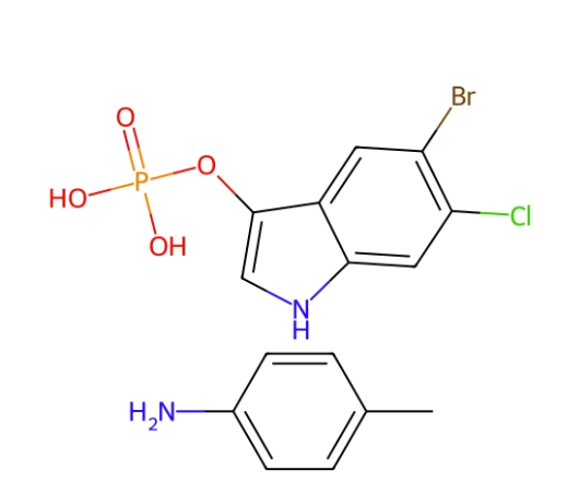 5-溴-6-氯-3-吲哚磷酸酯，对甲苯胺盐,5-Bromo-6-chloro-3-indolyl phosphate, p-toluidine salt