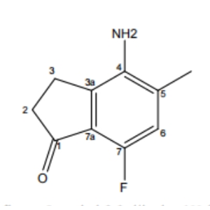 4-amino-7-fluoro-5-methyl-2,3-dihydro-1H-inden-1-one,4-amino-7-fluoro-5-methyl-2,3-dihydro-1H-inden-1-one