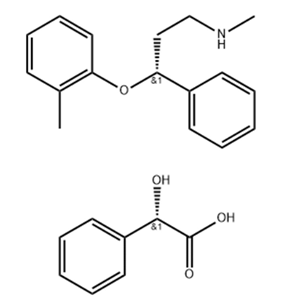 (S)-α-羥基苯乙酸化合物與(R)-N-甲基γ-（2-甲基苯氧基)苯丙胺(1:1)