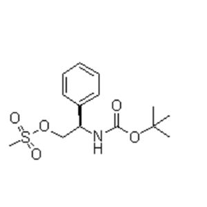 N-[(1R)-2-[(甲基磺?；?氧基]-1-苯基乙基]氨基甲酸叔丁酯,N-[(1R)-2-[(Methylsulfonyl)oxy]-1-phenylethyl]carbamic acid 1,1-dimethylethyl ester