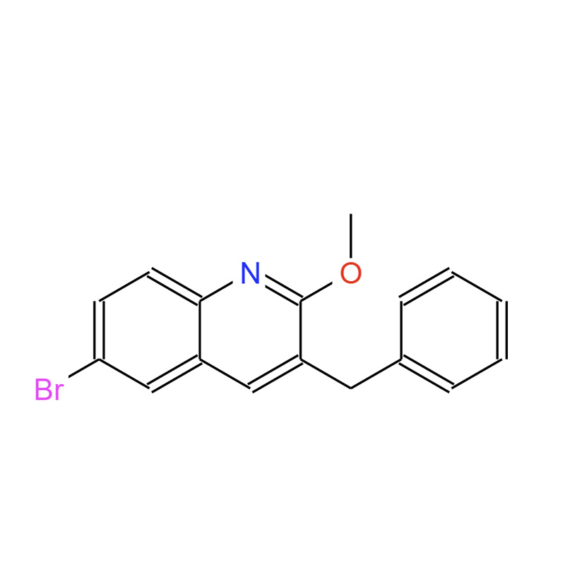 3-芐基-6-溴-2-甲氧基喹啉,3-benzyl-6-bromo-2-methoxyquinoline