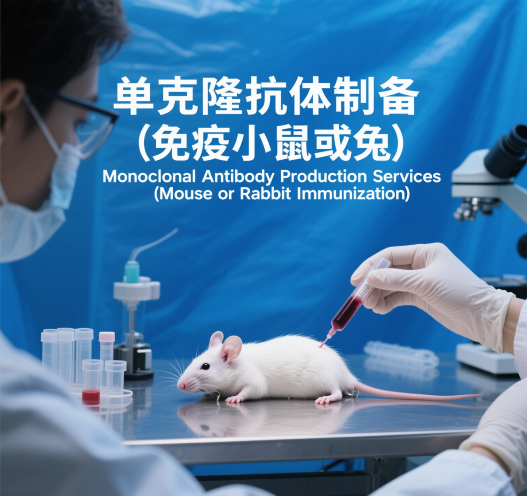 單克隆抗體制備（免疫小鼠或兔）,Monoclonal Antibody Production Services (Mouse or Rabbit Immunization)