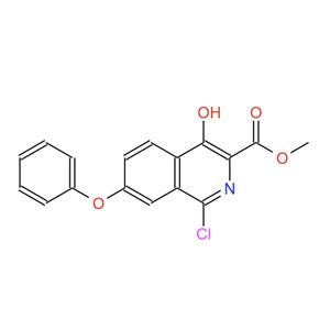 1-氯-4-羥基-7-苯氧基異喹啉-3-甲酸甲酯，1421312-33-5