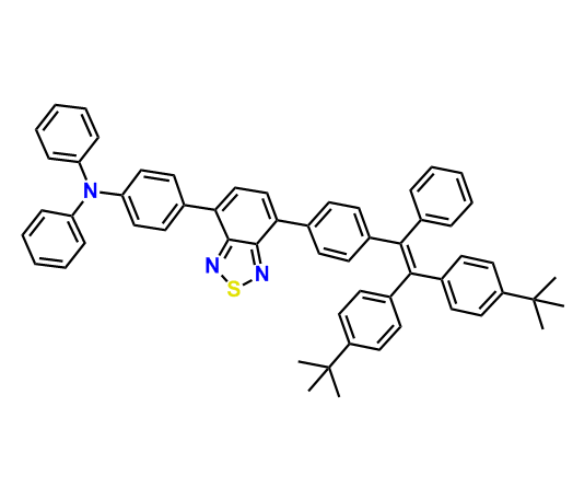 4-(7-(4-(2,2-bis(4-(tert-butyl)phenyl)-1-phenylvinyl)phenyl)benzo[c][1,2,5]thiadiazol-4-yl)-N,N-diphenylaniline,4-(7-(4-(2,2-bis(4-(tert-butyl)phenyl)-1-phenylvinyl)phenyl)benzo[c][1,2,5]thiadiazol-4-yl)-N,N-diphenylaniline
