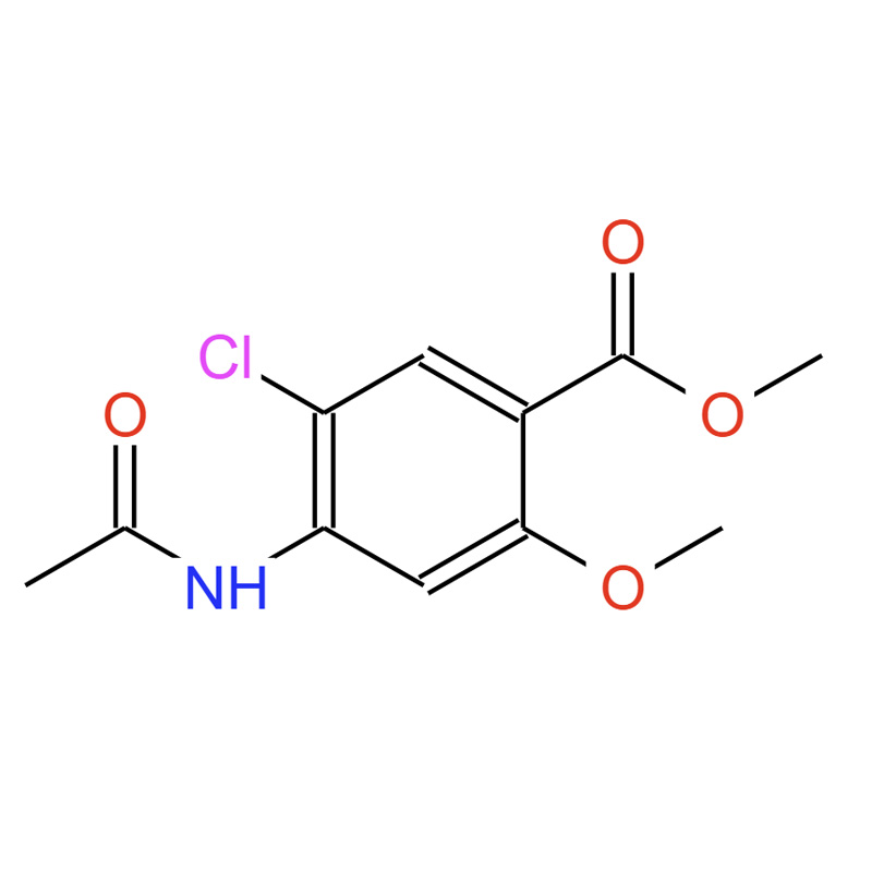 4-乙酰氨基-5-氯-2-甲氧基苯甲酸酯,Methyl 4-acetamido-5-chloro-2-methoxybenzoate