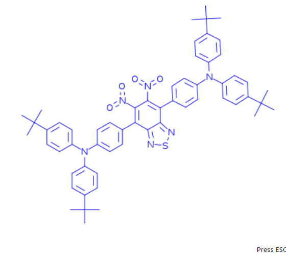 4,4'-(5,6-dinitrobenzo[c][1,2,5]thiadiazole-4,7-diyl)bis(N,N-bis(4-(tert-butyl)phenyl)aniline),4,4'-(5,6-dinitrobenzo[c][1,2,5]thiadiazole-4,7-diyl)bis(N,N-bis(4-(tert-butyl)phenyl)aniline)