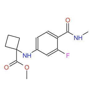 1-((3-氟-4-(甲基氨基甲?；?苯基)氨基)環(huán)丁烷羧酸甲酯,methyl 1-((3-fluoro-4-(methylcarbamoyl)phenyl)amino) cyclobutanecarboxylate